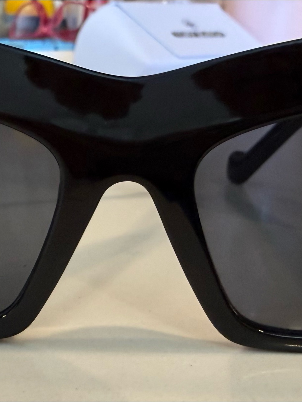 Loewe Glossy Black Shield Sunglasses with Dark Lenses